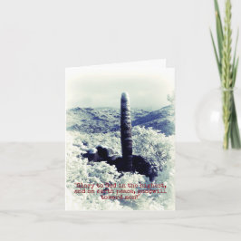 クリスマスのSnowyの不思議の国wのサボテンのクリスチャンカード ノートカード