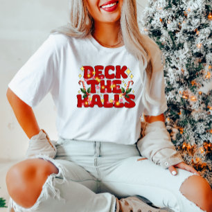 クリスマスのTシャツでホールをデッキに飾る Tシャツ