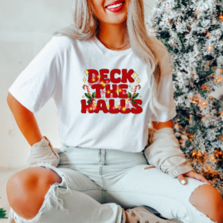 クリスマスのTシャツでホールをデッキに飾る Tシャツ