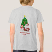 クリスマスのtシャツと結婚する トライブレンドTシャツ (裏面)