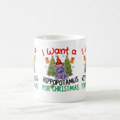 クリスマスのTシャツにヒッポタマスが欲しい コーヒーマグカップ (中央)