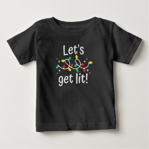 クリスマスのTシャツに火をつけよう ベビーTシャツ