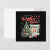 クリスマスのTシャツ 最高に素晴らしい時代を感じるデザイン 招待状 (正面/裏面)