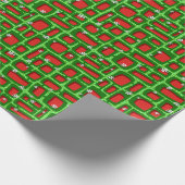 クリスマスのTikiの煉瓦 ラッピングペーパー (角)