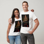クリスマスのTreeYuleの丸太光の尾 Tシャツ (ユニセックス)