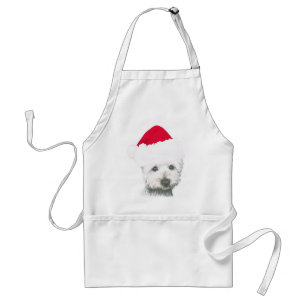 クリスマスのWestieかわいい犬 スタンダードエプロン