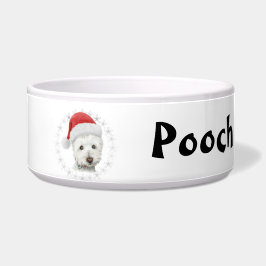 クリスマスのWestie犬の芸術ボールを個人化して下さい ボウル
