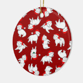 クリスマスのWestiesのオーナメント セラミックオーナメント (左)