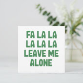 クリスマスはいいから放っておいてよ 面白い皮肉なクリスマスギフト シーズンカード (スタンド正面)