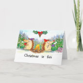 クリスマスはおもしろいグリーティングカード カード (正面)
