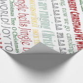 クリスマスはお気に入りのな休日の歌の休日をキャロルを歌います ラッピングペーパー (角)