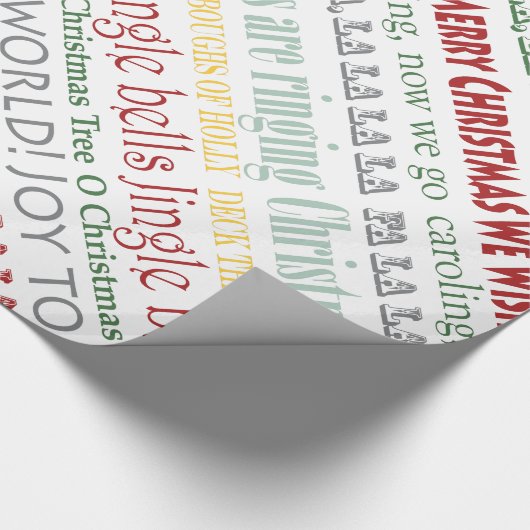 クリスマスはお気に入りのな休日の歌の休日をキャロルを歌います ラッピングペーパー (角)