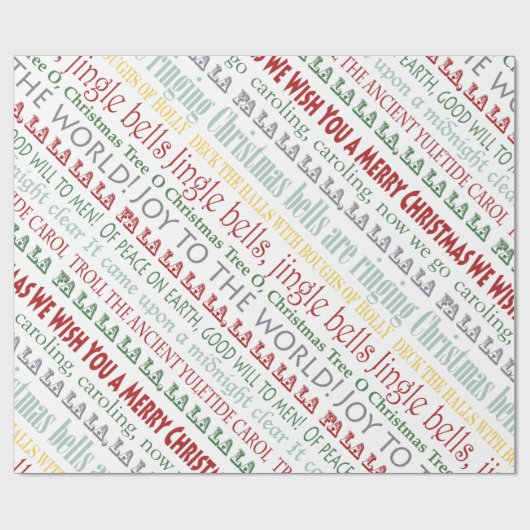 クリスマスはお気に入りのな休日の歌の休日をキャロルを歌います ラッピングペーパー (フラット)