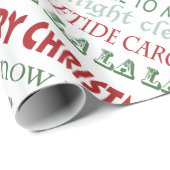クリスマスはお気に入りのな休日の歌の休日をキャロルを歌います ラッピングペーパー (ロールコーナー)