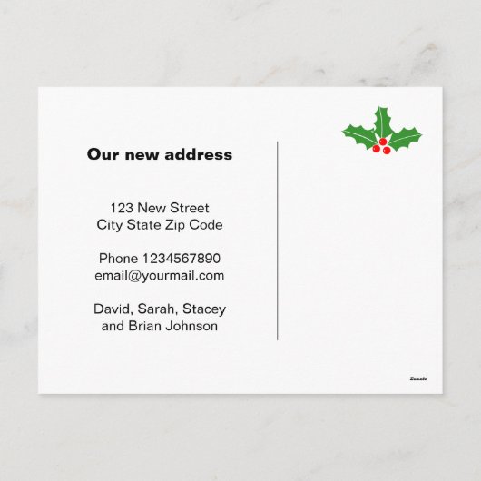 クリスマスはがきを新しい住所に移動した シーズンポストカード (裏面)