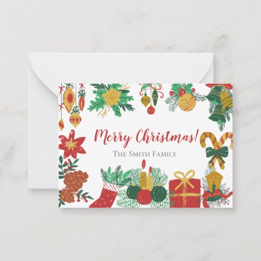 クリスマスはがき ノートカード (裏面)