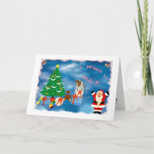 クリスマスはすべてのカードがほしいと思います シーズンカード (正面)