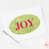 クリスマスはっきりしたシール喜びと美しい楕円 楕円形シール (封筒)