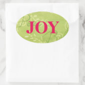 クリスマスはっきりしたシール喜びと美しい楕円 楕円形シール (バッグ)