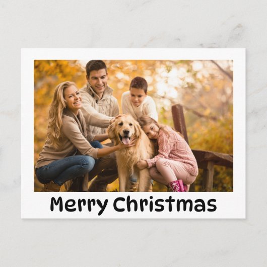 クリスマスはっきりした家族の写真ホリデーはがき シーズンポストカード (正面)