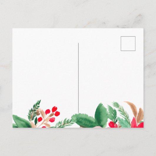 クリスマスはっきりした引っ越し発表の新しい演説 案内ポストカード (裏面)