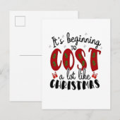 クリスマスはますます高くつく 案内ポストカード (正面/裏面)