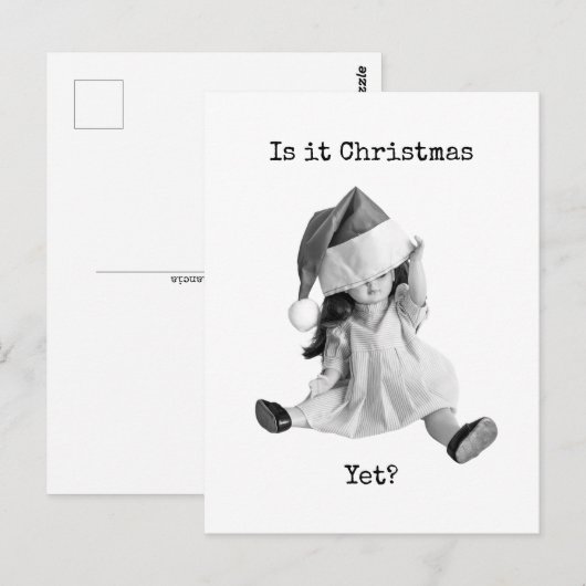 クリスマスはまだ? ポストカード (正面/裏面)