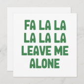 クリスマスはもうやめて！面白い皮肉なクリスマス シーズンカード (正面/裏面)