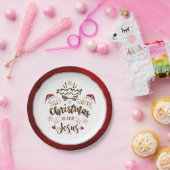クリスマスはイエスのかわいい子供のためのパーティー ペーパープレート (パーティー)