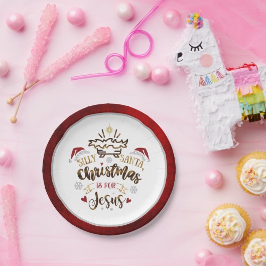 クリスマスはイエスのかわいい子供のためのパーティー ペーパープレート (パーティー)