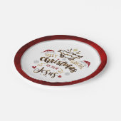 クリスマスはイエスのかわいい子供のためのパーティー ペーパープレート (アングル)