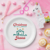 クリスマスはイエス様の出生 ペーパープレート (パーティー)