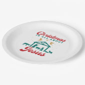 クリスマスはイエス様の出生 ペーパープレート (アングル)