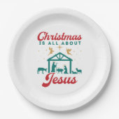 クリスマスはイエス様の出生 ペーパープレート (正面)