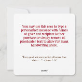 クリスマスはイエス・キリスト教の子供のための シーズンカード (裏面)