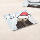 クリスマスはオターリー素晴らし・プン スクエアペーパーコースター (アングル)