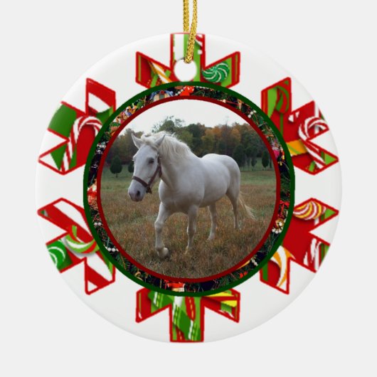 クリスマスはオーナメントを来ています セラミックオーナメント (正面)
