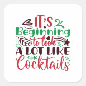 クリスマスはカクテルに似ている スクエアシール (正面)