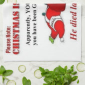 クリスマスはキャンセル キッチンタオル (折り畳み)