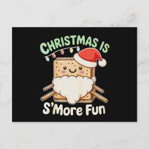 クリスマスはキャンプでサンタの帽子をかぶってさらに楽しい!クリスマス シーズンポストカード