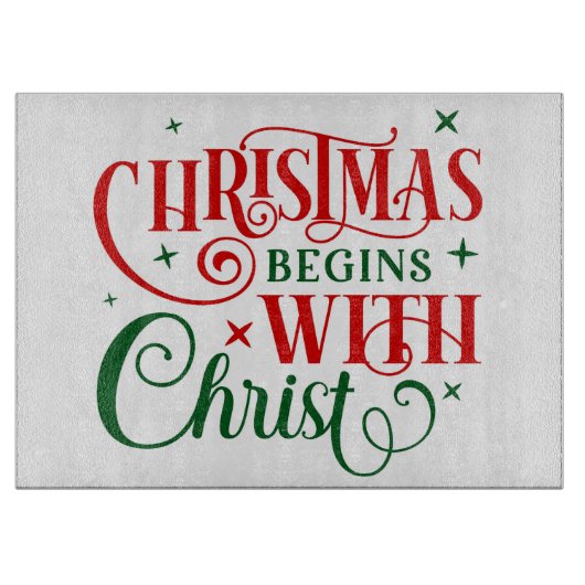 クリスマスはキリストから始まる カッティングボード (正面)