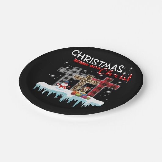 クリスマスはキリストから始まる ペーパープレート (アングル)