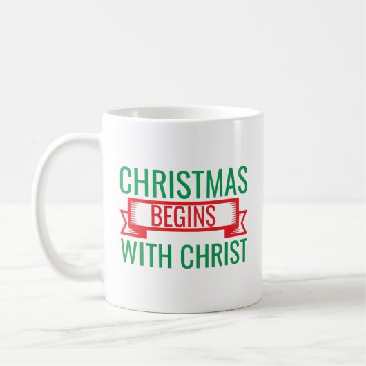 クリスマスはキリストから始まる-15523 コーヒーマグカップ (左)