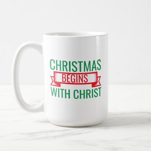クリスマスはキリストから始まる-15523 コーヒーマグカップ (左)