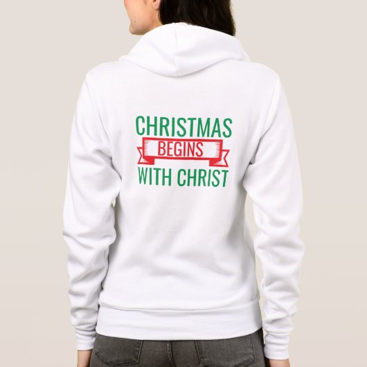 クリスマスはキリストから始まる-15523 Tシャツ (裏面)