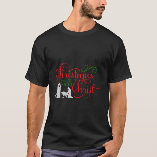 クリスマスはキリストから始まる Tシャツ (正面)