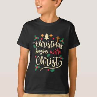 クリスマスはキリストから始まる Xmas キリスト教 Tシャツ