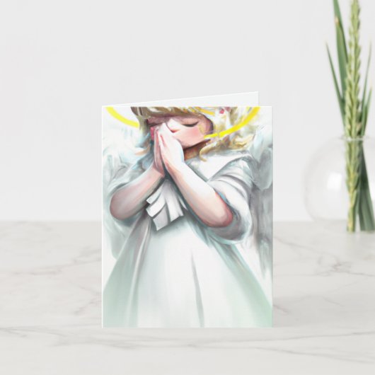 クリスマスはキリストの天使祈から始まる シーズンカード (正面)