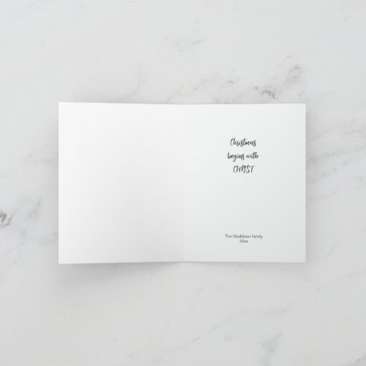 クリスマスはキリストの天使祈から始まる シーズンカード (内部)