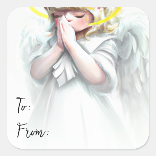 クリスマスはキリストの天使祈から始まる スクエアシール (正面)